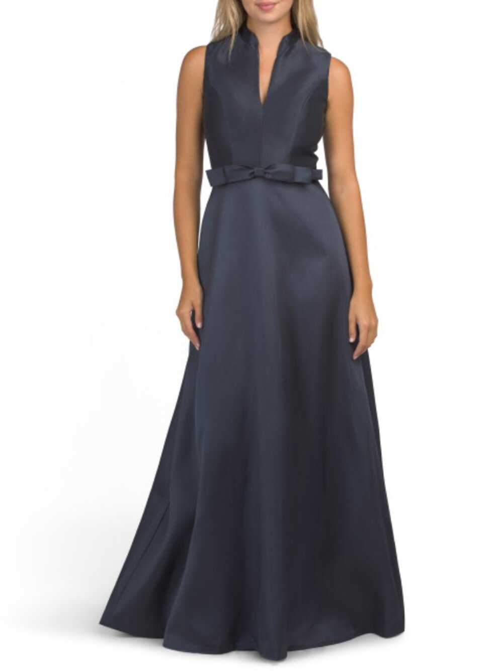 RENE BY RENE RUIZ Sleeveless Mikado Gown With Bow